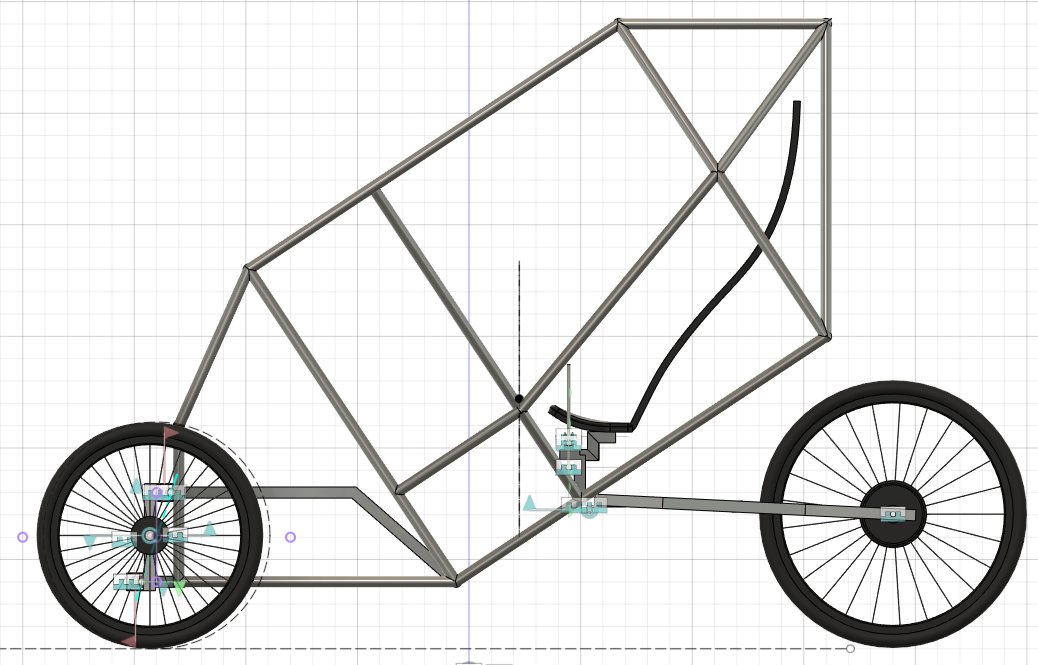 CAD drawing of STEV-E, side view
