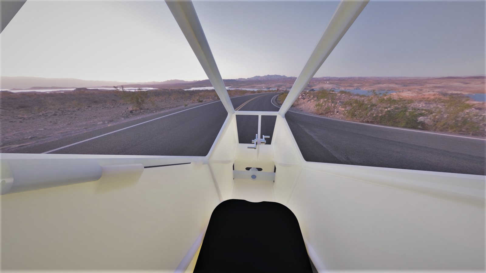Interior view of the STEV-E cockpit